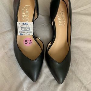 NWT Franco Sarto black wedges, 5.5 women’s